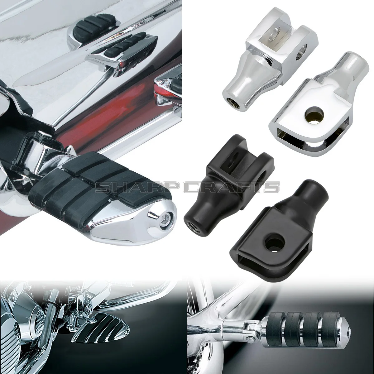 Фото Запчасти для мотоцикла Honda ST 1300 Pan European ST1300A ABS: адаптеры крепления передних подножек для шоссейных подножек. №1