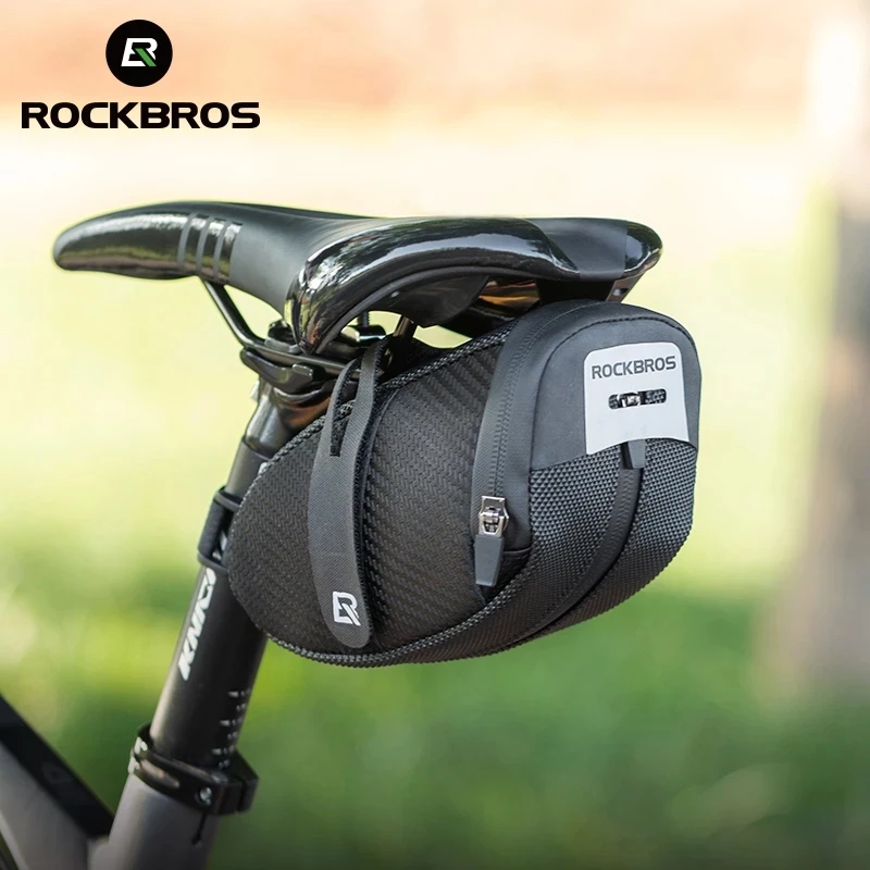 

ROCKBROS MTB Road Bike Saddle Bag Large Capacity Bicycle Bags Packing Waterproof Cycling Pannier Reflective Seatpost Rear Pouch