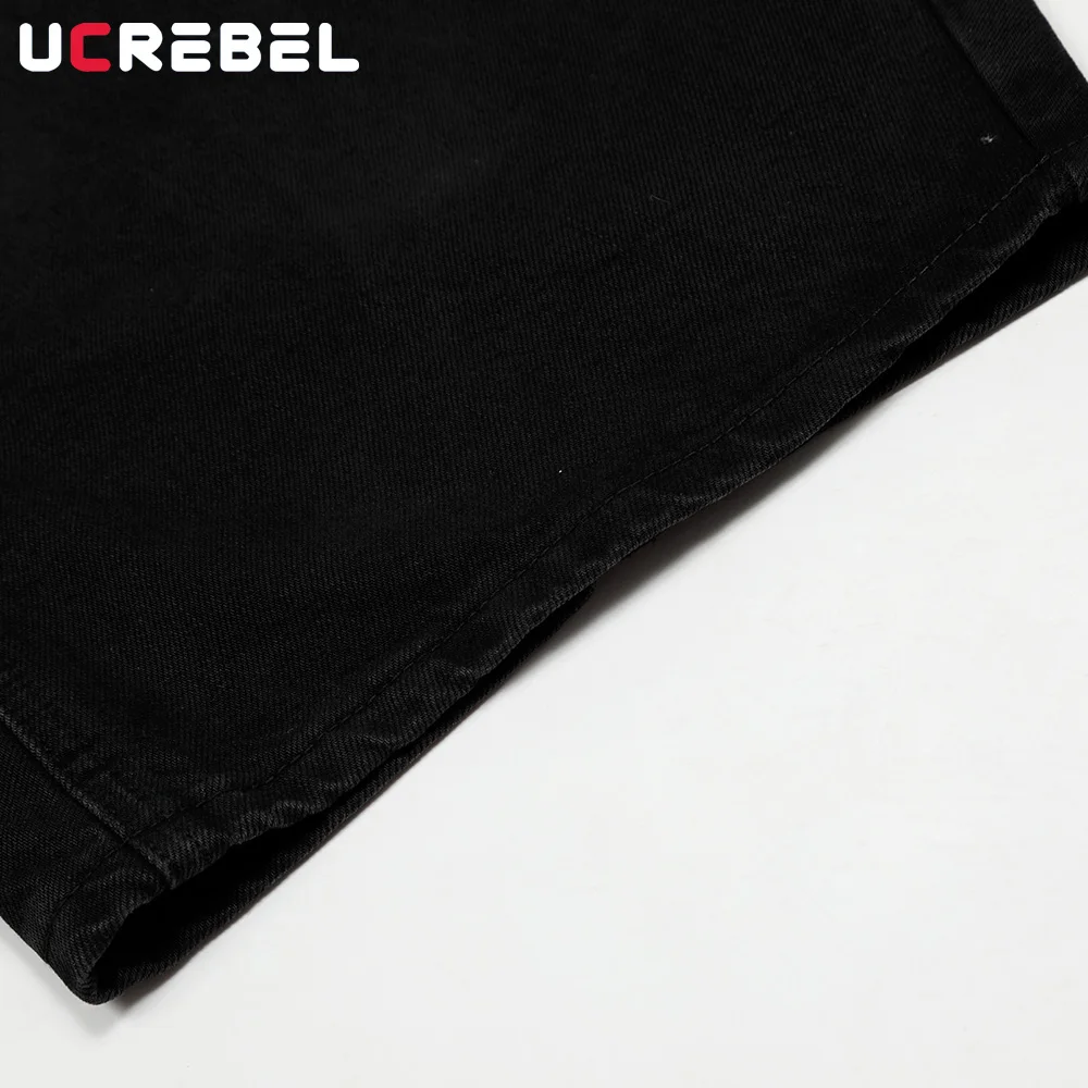 Мужские потертые джинсы с градиентом окрашенные в стиле ретро свободные широкие