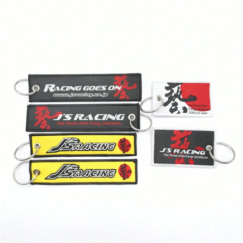 

Keychain For Js Racing Nylon Keyfob Lanyard Keyring Pandant Gift For Honda Civic Fk Fd Fit Crv Car Motorcycle Jdm Accessories