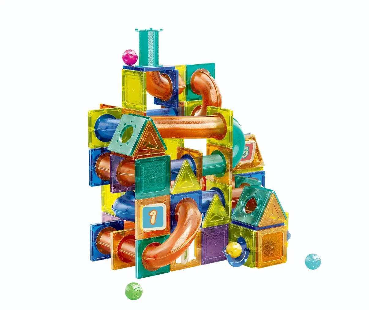 Магнитный строительный блок магнитный лабиринт гоночный шар Мраморная трасса