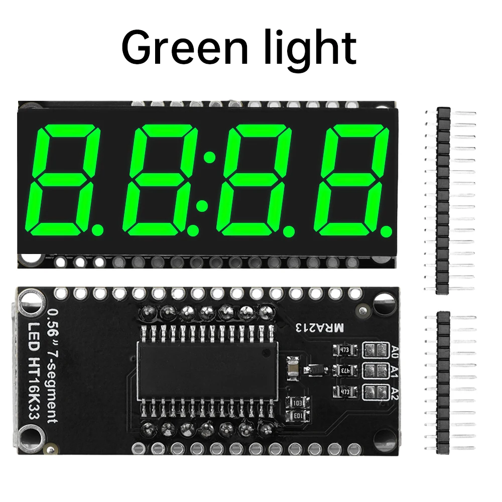 

3,5-дюймовый 4-битный 7-сегментный дисплей, модуль HT16K33 задает тактовый модуль I2C, красный/желтый/зеленый/белый/синий