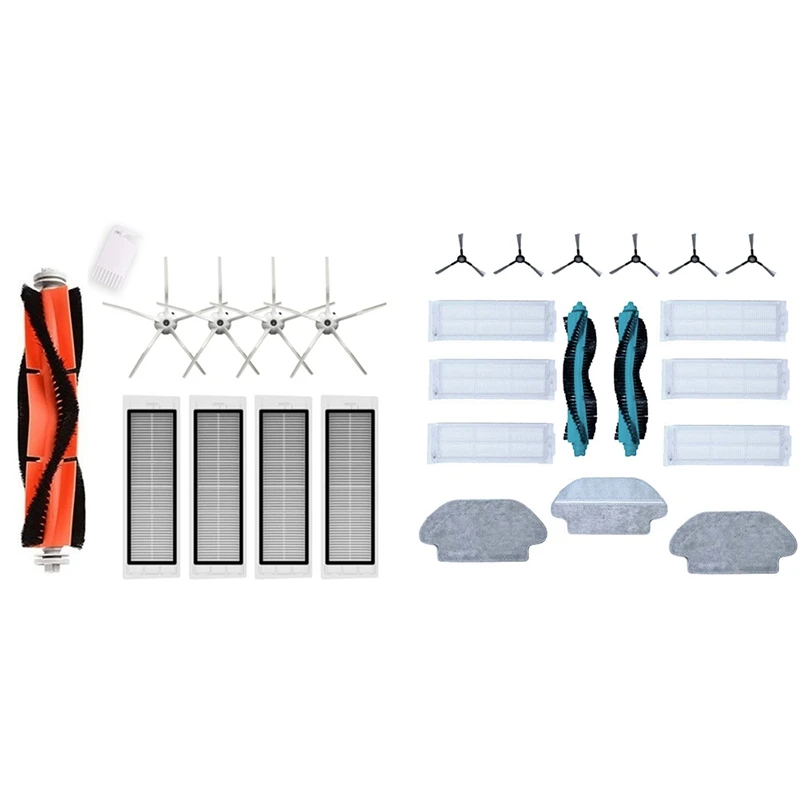 

2 Set Replacement Accessories Vacuum Cleaner Parts Washable HEPA Filter Main Brush