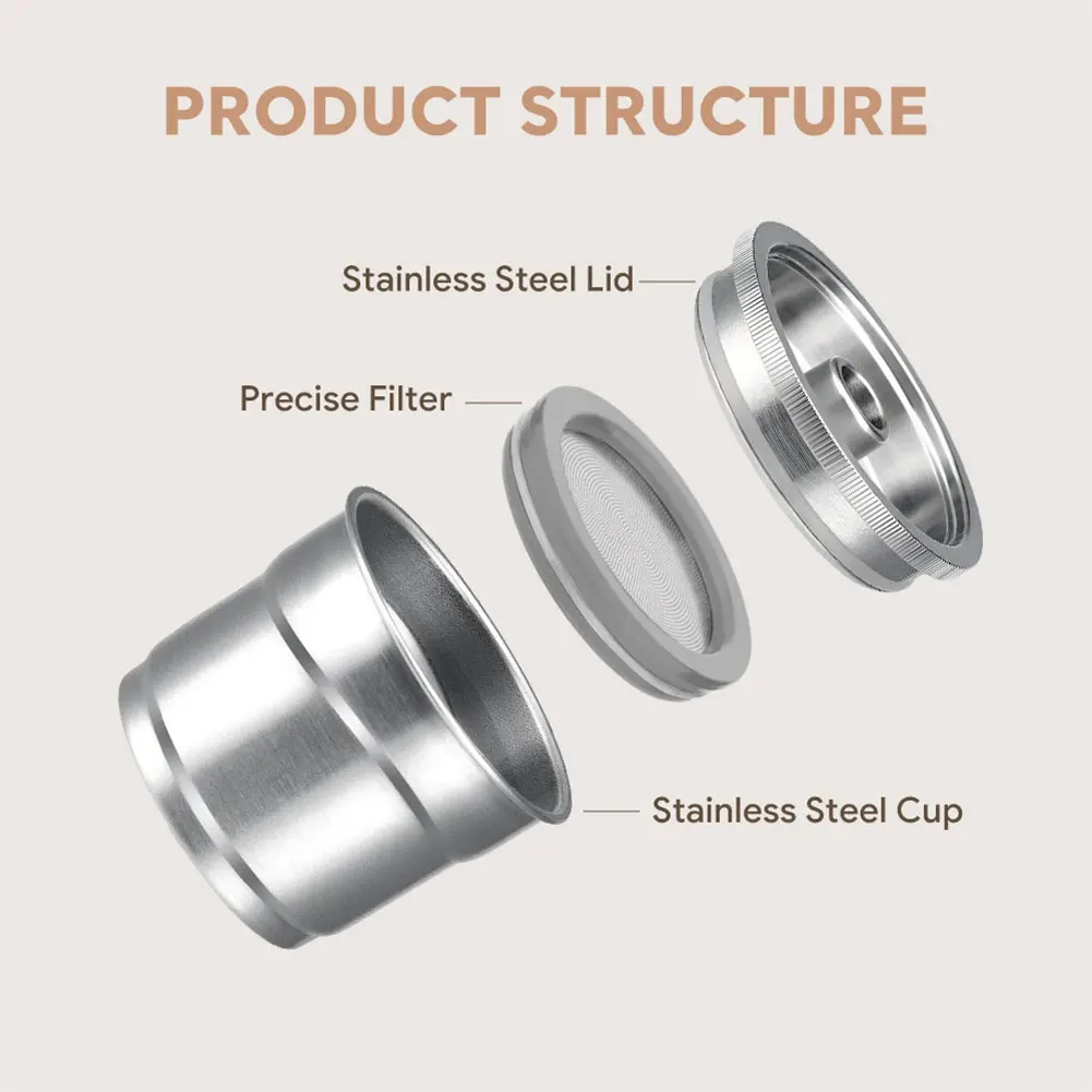 Многоразовые кофейные капсулы из нержавеющей стали для эспрессо кофе машины Illy