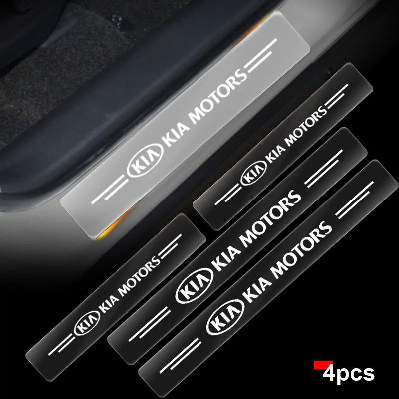 

4pcs Transparent Decal Car Threshold Sticker for KIA Rio Ceed Sportage Sorento k2 k3 k4 k5 k6 Soul Opeima Auto Interior