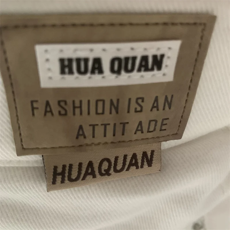 

Factory Customized Double Density Thick Cloth Woven Tags For Clothing