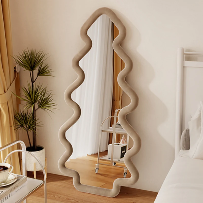 

Cute Nordic Decor Mirror Floor Big Makeup Aesthetic Living Room Full Length Mirror Cool Macrame Miroir Mural Home Furniture