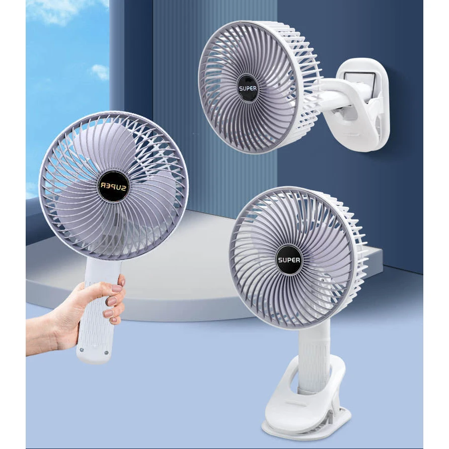 Настенный настольный мини-вентилятор с подставкой и зажимом портативные