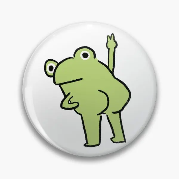 Жевательная лягушка зеленая мягкая булавка для одежды шляпы Творческий