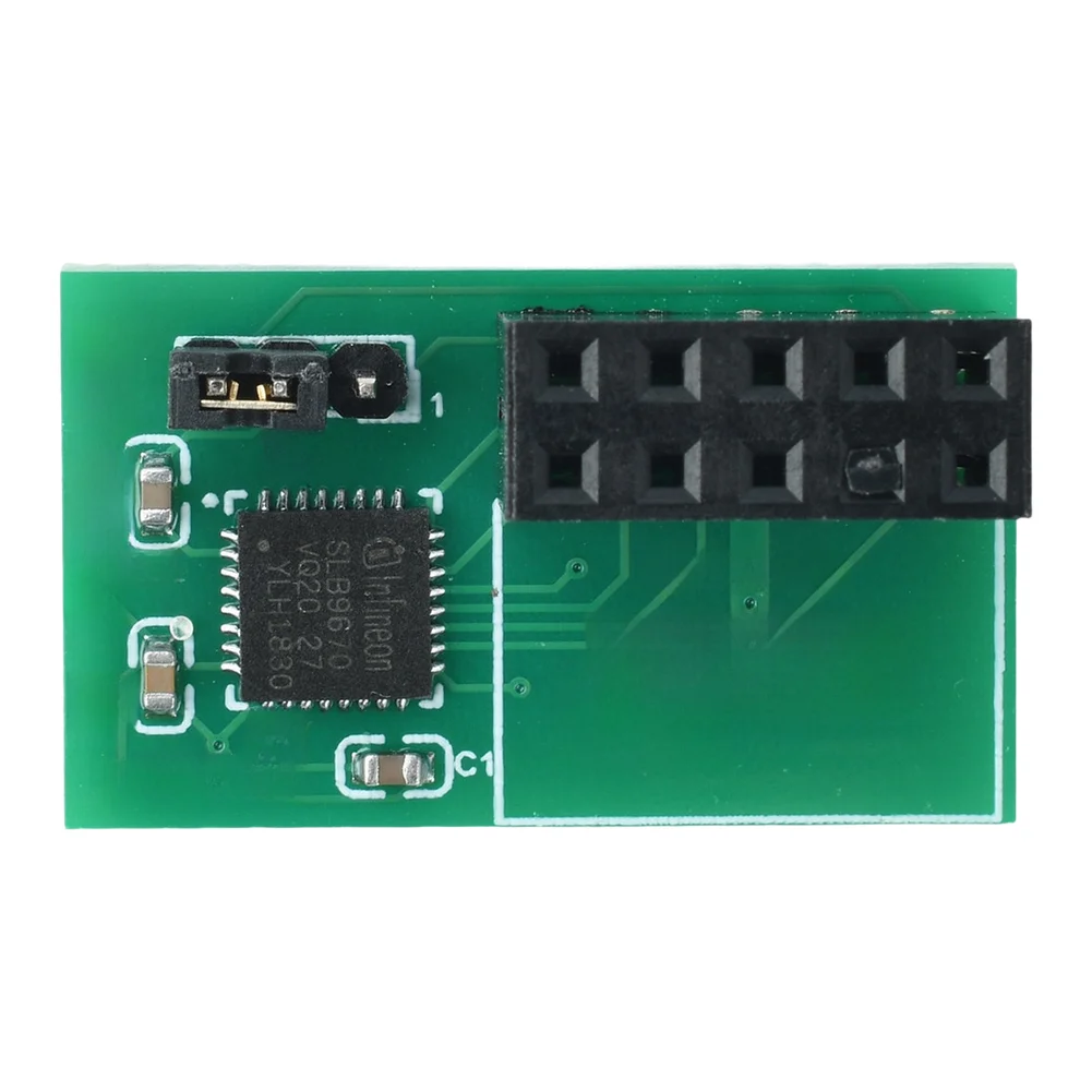 Фото Сертифицированный модуль безопасности TPM 2.0 с 10-контактным интерфейсом SPI для активации функций доверенной платформы на совместимых устройствах. №2