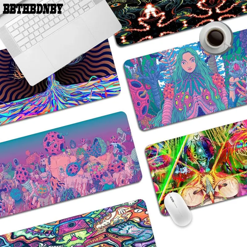 

Psychedelic Trippy Artwork Gaming Laptop Computer Desk Mat Mouse Pad Mouse Mat Notbook Mousepad Gamer Padmouse Desk Play Mats