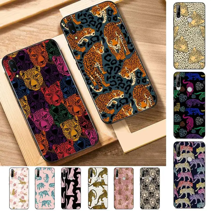 

Cartoon Animal Cool Leopard Pattern Phone Case for Huawei Y 6 9 7 5 8s prime 2019 2018 enjoy 7 plus
