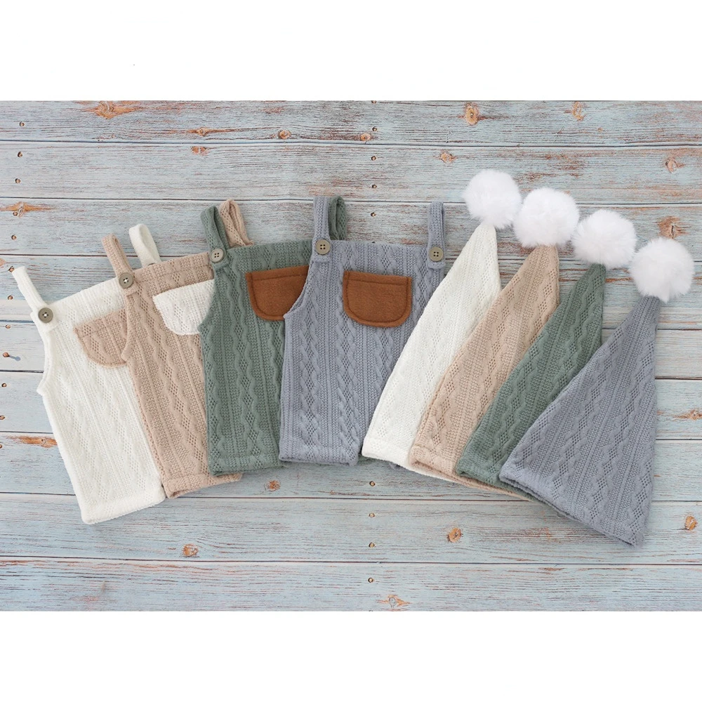 Хлопковая одежда для детской фотографии с шапкой и тела унисекс аксессуары