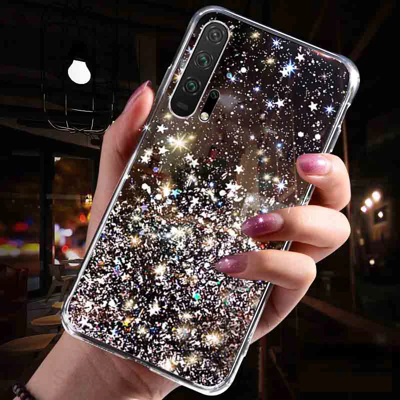 glitter luxury soft phone case for huawei p20 p30 lite p40 p50 pro honor 20 lite 10 30 s 50 se v10 v20 9a 9s tpu back cover case free global shipping