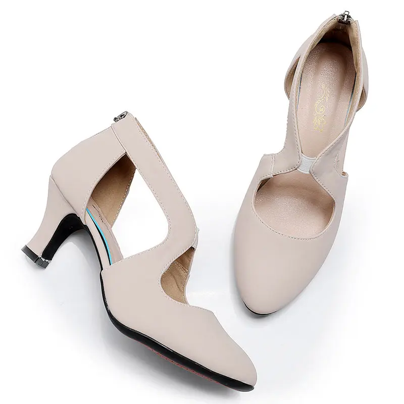 Women Latin Dance Shoes Ladies Dancing Shoes 6cm Heel Salsa Tango Soft Rubber Sole Girls Dance Boots Heeled Sandals Plus Size 43