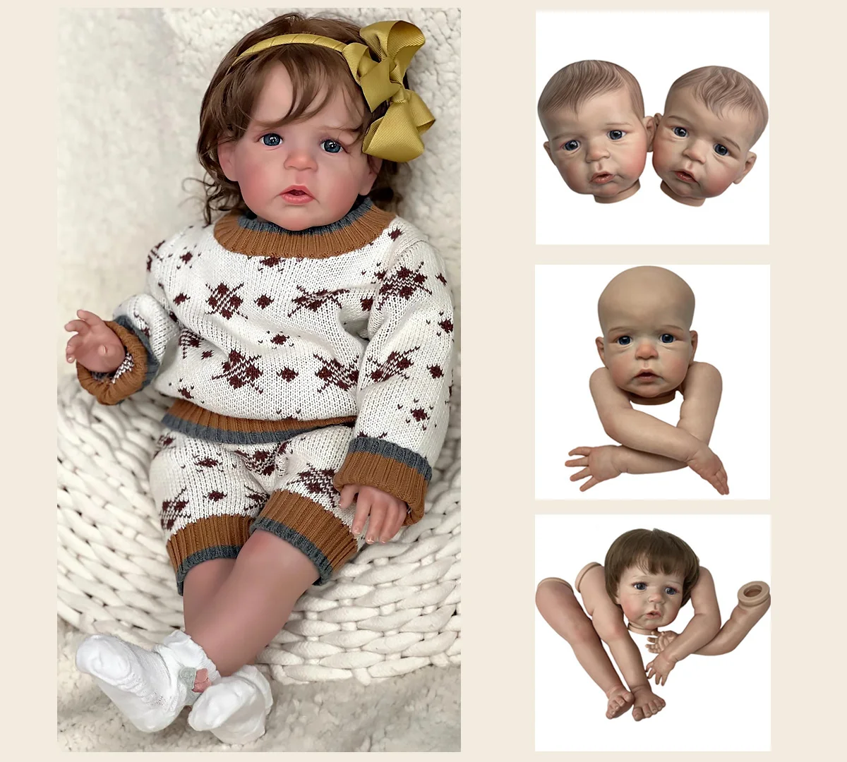 Купить Наборы кукол Sandie Reborn 66 см, наборы реалистичных детских Reborn с 3D рисунком, мягкие виниловые аксессуары для детей, для детей