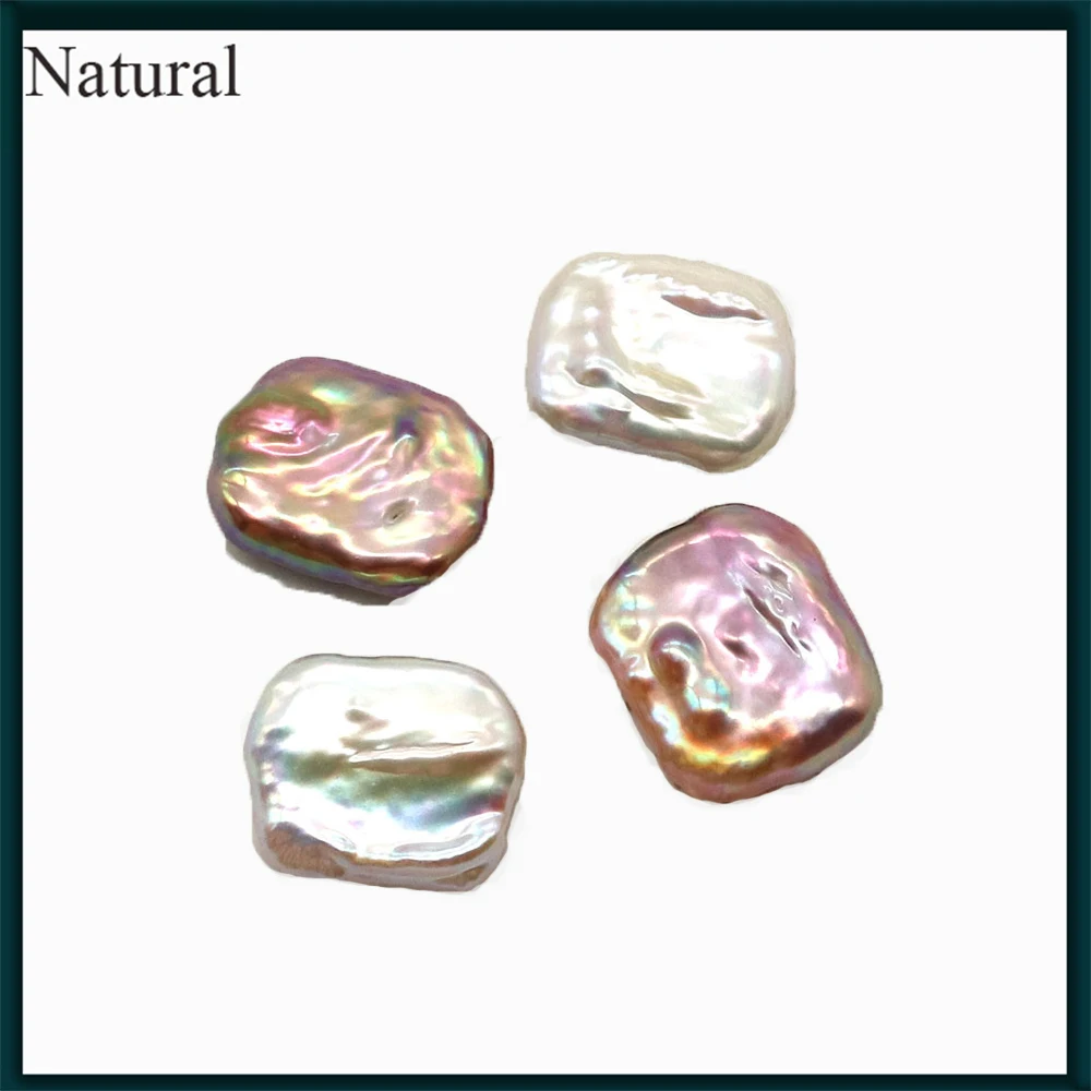 

Natural Freshwater Pearl Jewelry Baroque Square Aperture Free Pearl Charm Women's Creative DIY Bracelet Necklace Pendant Jewelry