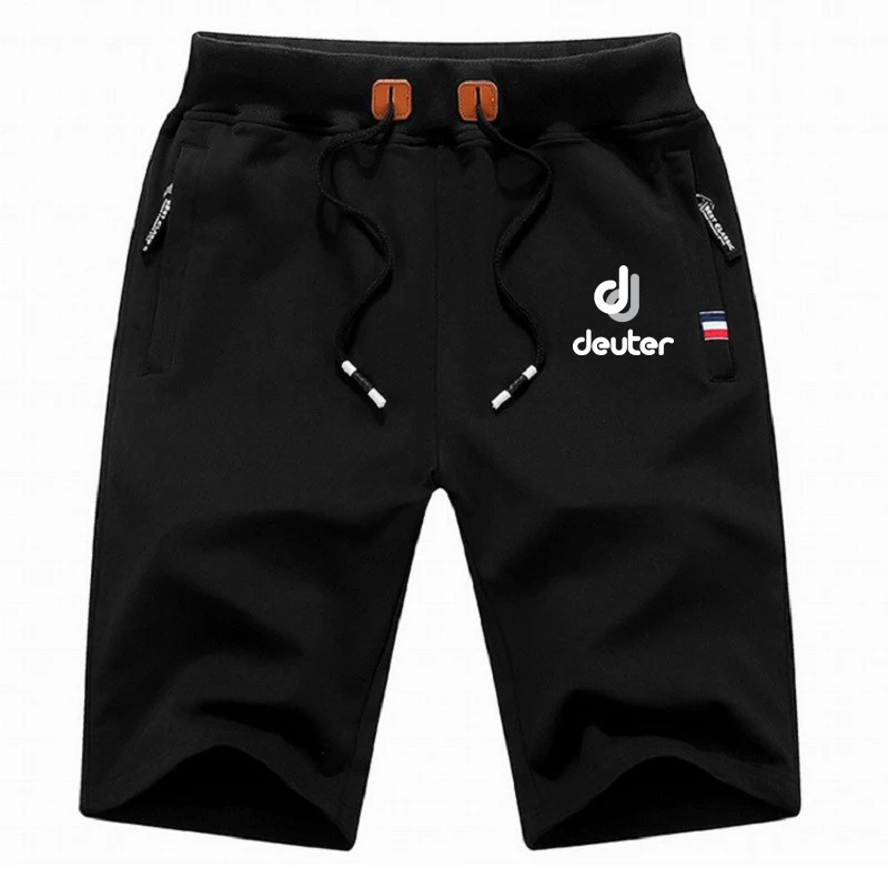 

Summer Fashion Mens Short Pants Casual Men Sports Jogger Drawstring Shorts Solid Color Zipper Pocket Beach Short Trousers
