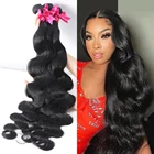 Wigirl волнистые 28 30 32 40 дюймов Remy бразильские волосы плетение пряди натуральный цвет 100% человеческие волосы для наращивания