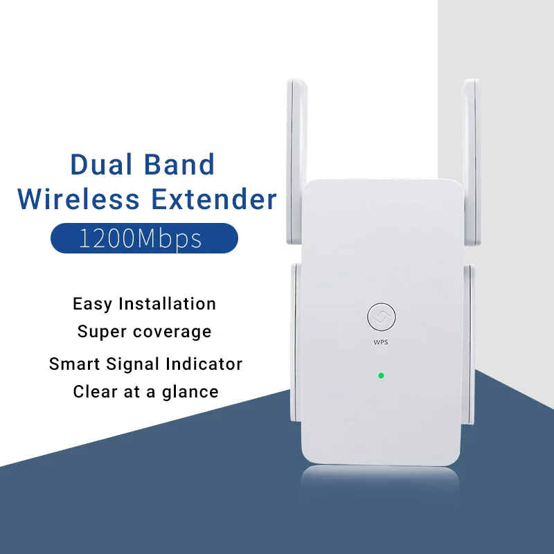 

5 Ghz WiFi Repeater Wireless Wifi Extender 1200Mbps Wi-Fi Amplifier 300Mbps Long Range Wi fi Signal Booster 2.4G Wifi Repiter