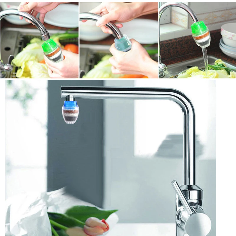 

Kitchen Faucet Tap Water Purifier 5 Layers Clean Water Purifier Filter For Household Activated Carbon Anion Filter Tap Purifier