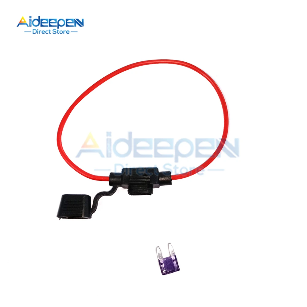 5Pcs Waterproof Car Mini Blade Adapter Plug-in Fuse Holder Splash-proof for 32V 3A Wire Cutoff Switch Socket Damp Proof Splash (art.: 3920bfc5da968) - 3920bfc5da968