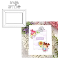 smile frame metal cutting die stencil scrapbook album for gift card making handcrafts for decortion new 2022