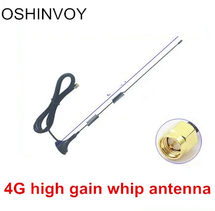 4G 2700 м с высоким коэффициентом усиления 7dBi SMA кнутая антенна 2G 3G 4G 700-200 м Внутренняя магнитная кнутая антенна с кабелем sma RG 174