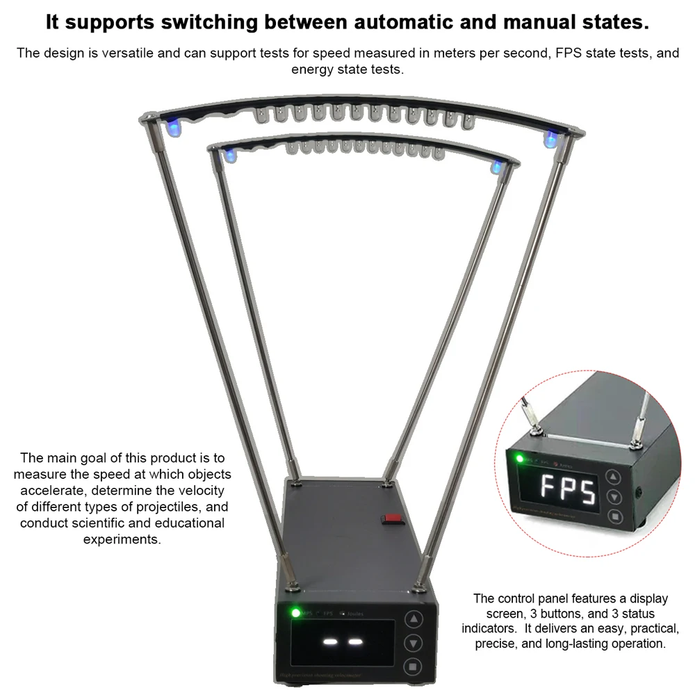 Тахометр KKMOON для измерения скорости спидометр в алюминиевом корпусе 0-2000 Мбит/с