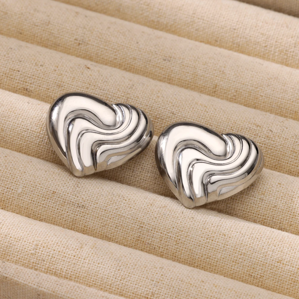 Женские Геометрические Серьги-гвоздики В Форме Сердца