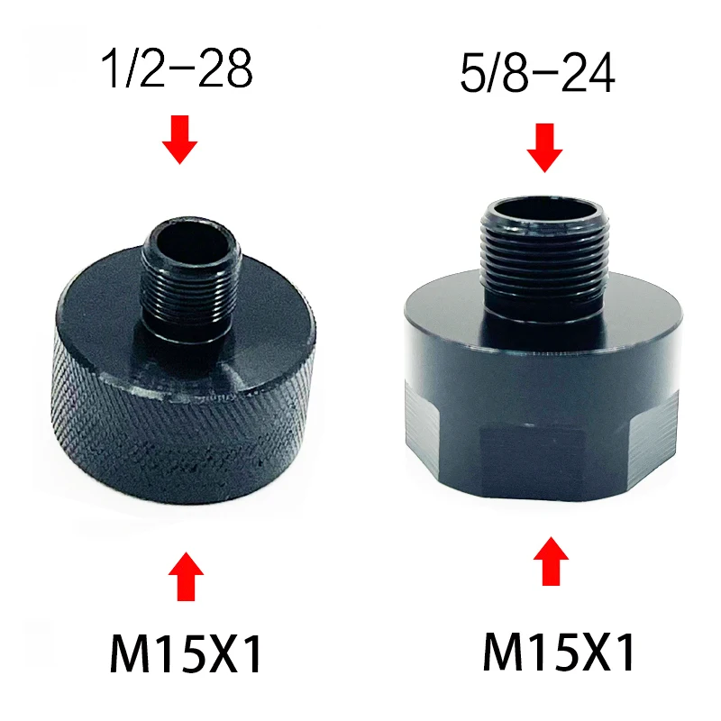 

M15X1 to 5/8X24 1/2-28 For Barrel Thread Adapter Fuel Filter for .223 .308 AK47 AK74 SKS Suitable for NAPA 4003 WIX 24003