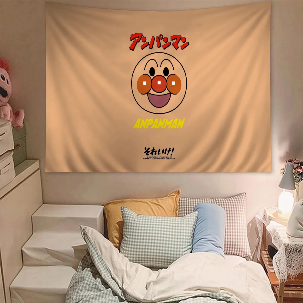 Children A-Anpanman Anime Cartoon Tapestry For Living Room Home Dorm Decor INS