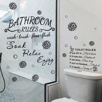 english slogan flower bubble wall sticker bathtub sticker bedroom room decoration wall sticker self adhesive wall sticker