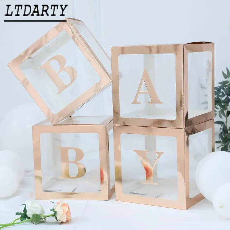 Розово-золотистый стеклянный шар с надписью Baby kid на 1-й день рождения вечеринку
