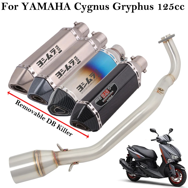 Выхлопная труба для YAMAHA Cygnus Gryphus 125cc сплошной глушитель выхлопной трубы мотоцикла