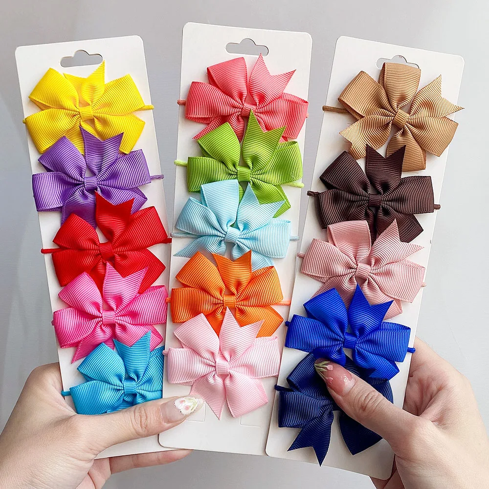 

Wholesale Baby Colorful Mini Bowknot Elastic Hair Bands For Girls Rubber Band Hair Rope Ponytail Holder Kids Hair Accessories