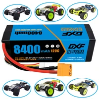 dxf 4s lipo battery 14 8v 8400mah 120c blue version graphene racing series hardcase for rc car truck evader bx truggy 18 buggy