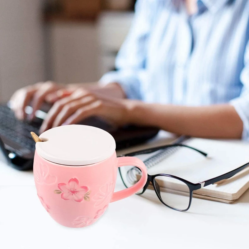 Акция! Набор розовых керамических чашек милая чашка для чая кофейная подарок на