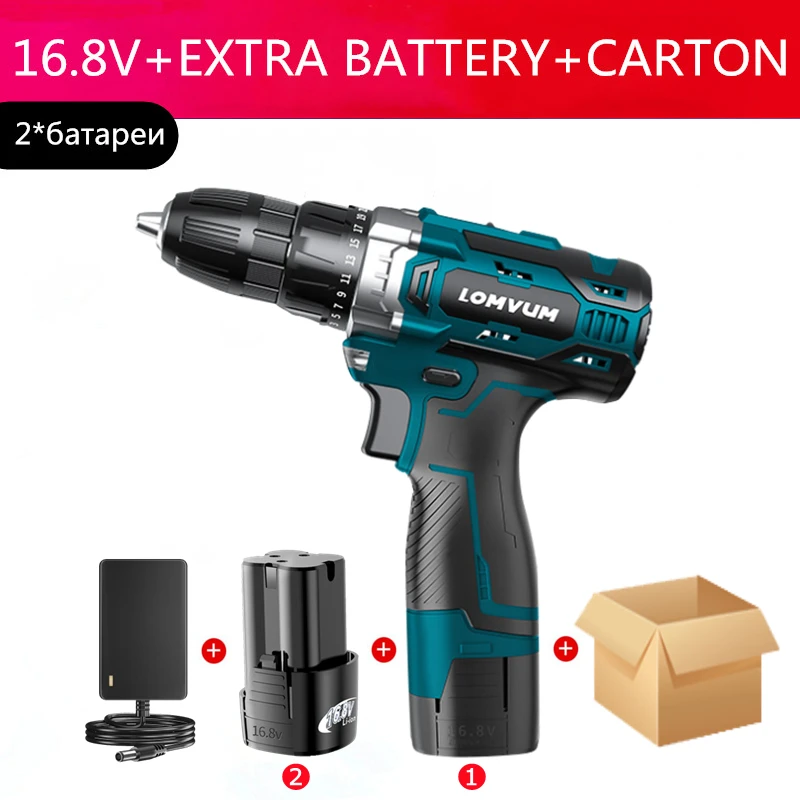 

Беспроводной шуруповерт LOMVUM 16.8В