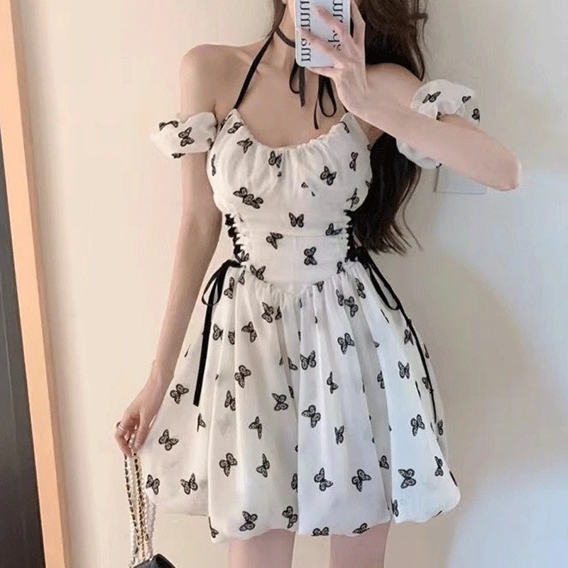 

New Pure Desire Fashion Casual Conjoined Body Conservative Slimming Short Sleeve Chest Without Steel Support Ruffles Swimwears