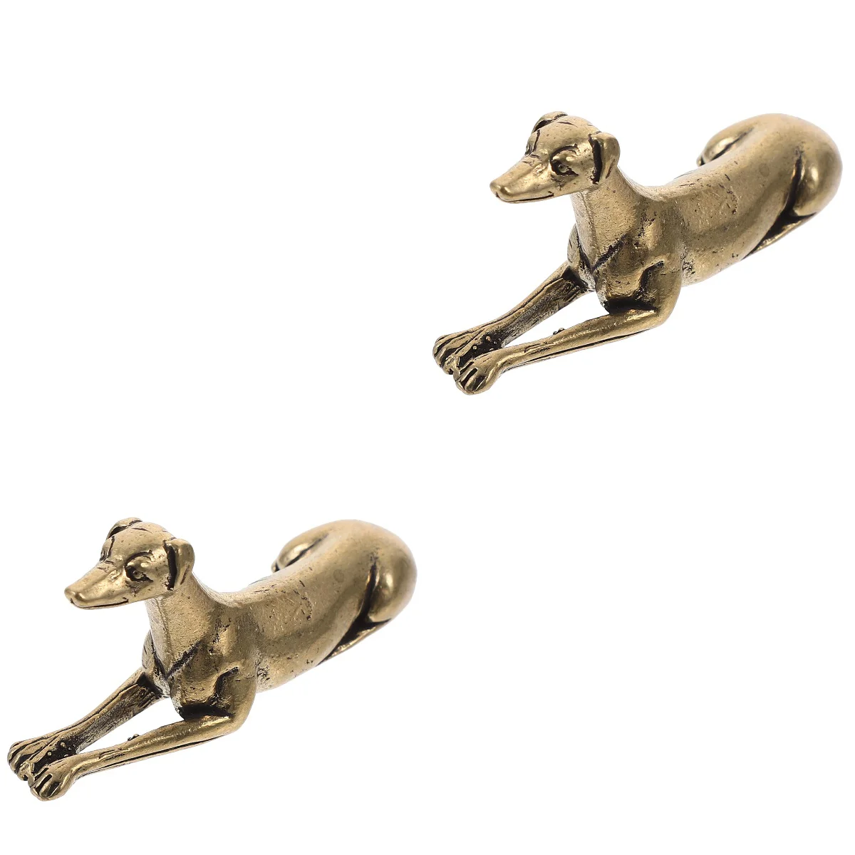 

Латунные декоративные украшения, украшение, фигурка маленькой собаки, в форме круга, статуя, офисная настольная винтажная уличная скульптура