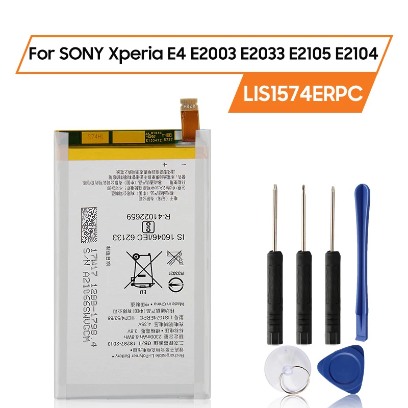 

Сменная батарея для SONY Xperia E4 E2003 E2033 E2105 E2104 E2115 LIS1574ERPC 2300 мАч, аккумуляторная батарея для телефона