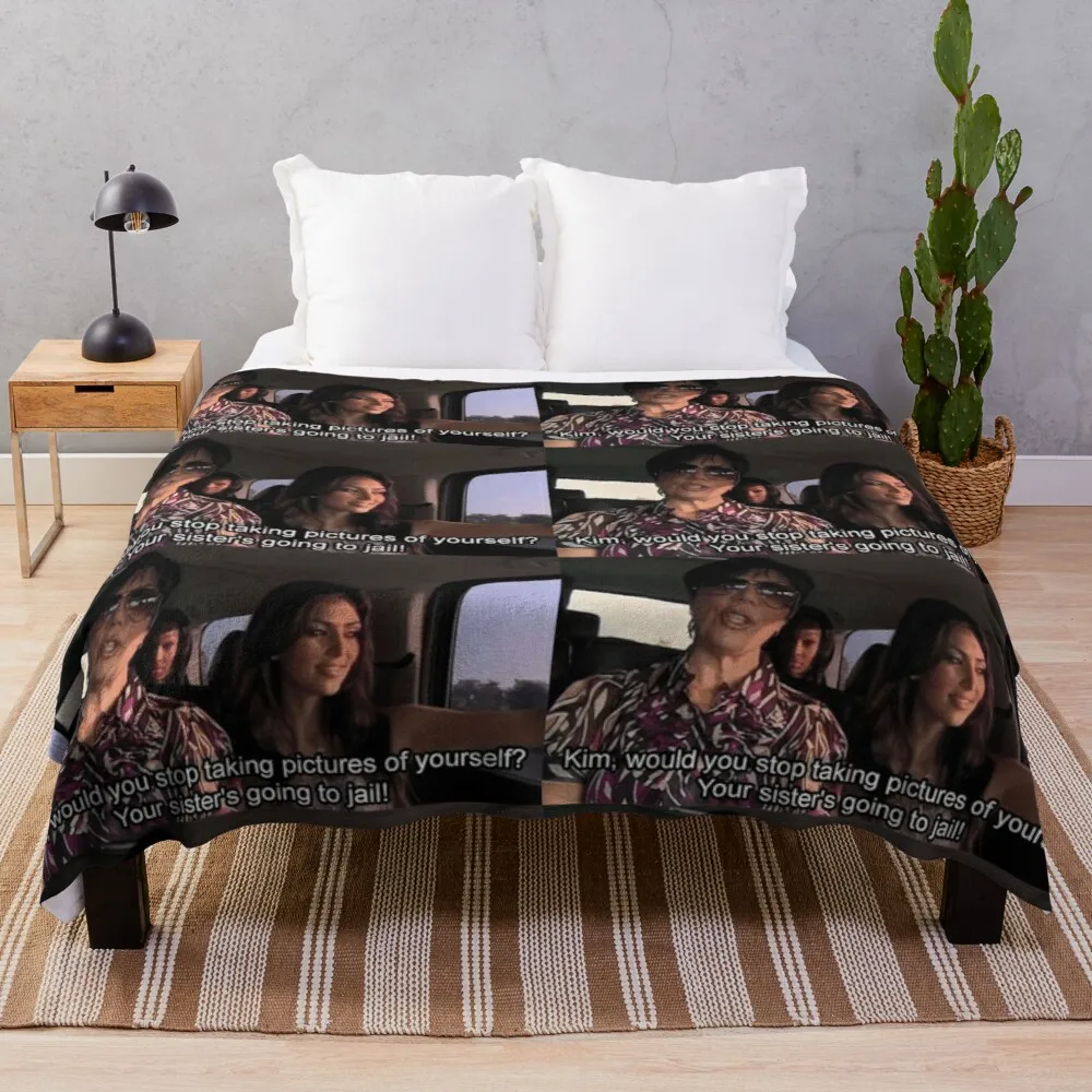 

your sister's going to jail! Throw Blanket summer cottons