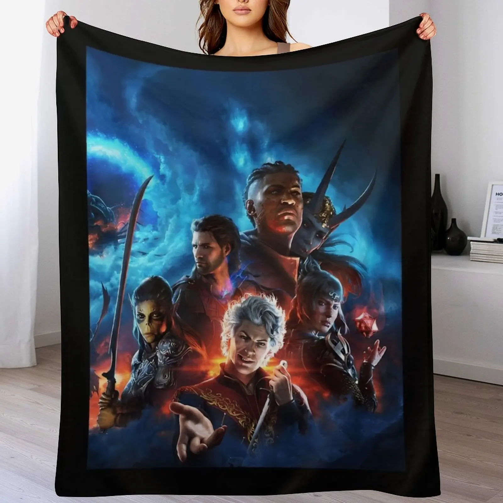 Одеяло с изображением Balders Gate 3 одеяла и роскошного бренда милые пледы