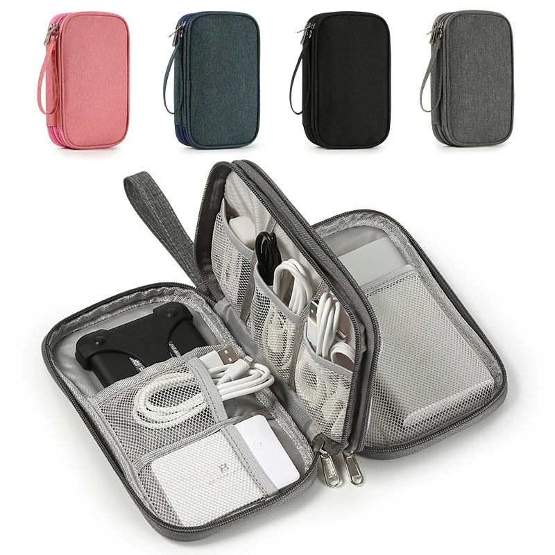 

NEW Travel Organizer Bag Cable Storage Organizers Pouch Carry Case Portable Waterproof Double Layers Storage Bags For Cable Cord