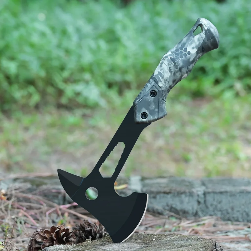 

Многофункциональный топор для выживания на открытом воздухе, черный горный топор высокой твердости, практичный инструмент для резки и лесозаготовок деревьев