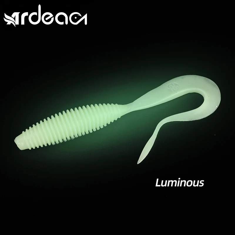 

ARDEA Spiral Worm Bait 6pcs/105mm Long Tail Artificial Lure Silicone Jigging Wobblers Soft Swimbait Bass Rubber Fishing Tackle