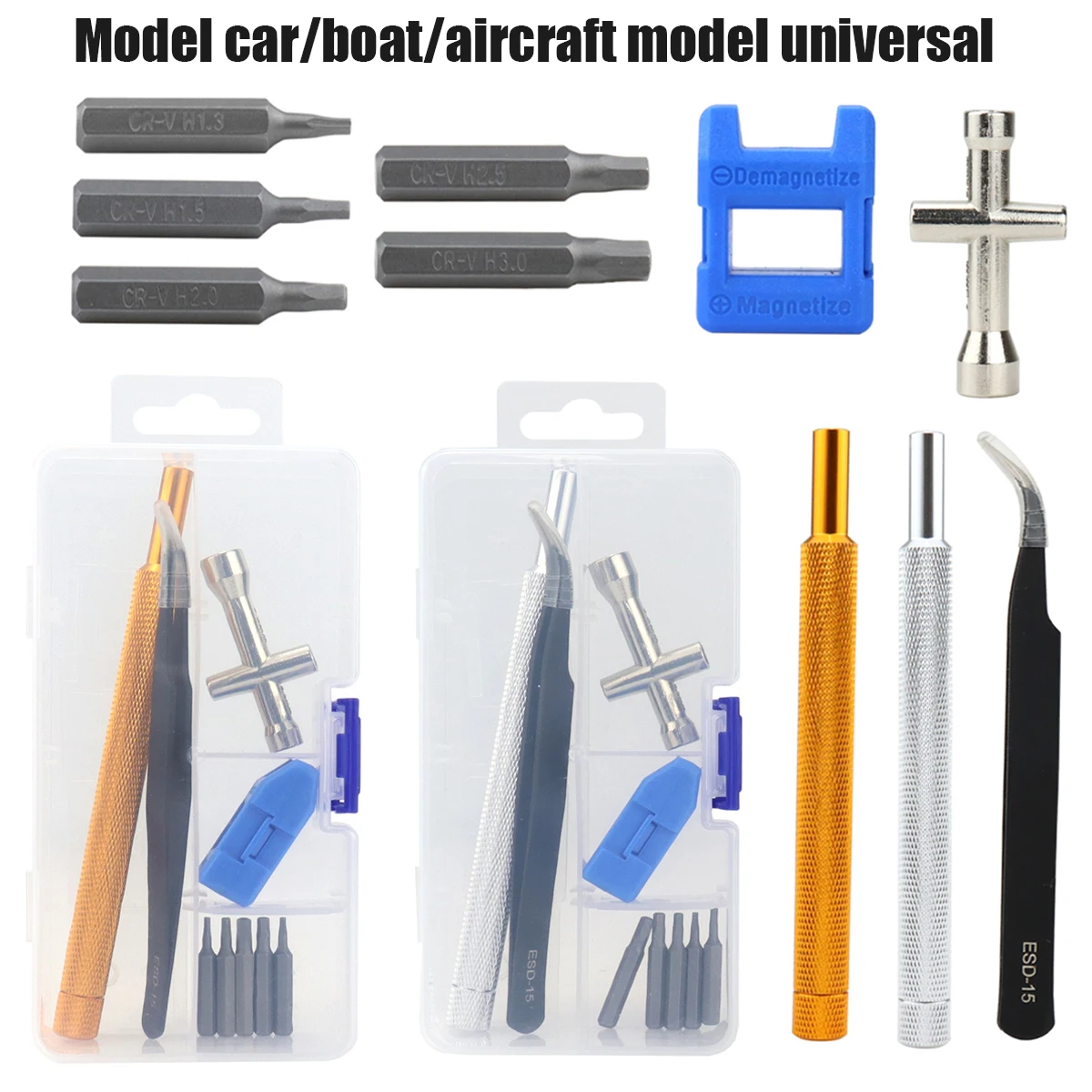 

Hexagon Socket Screwdriver 1.3/1.5/2.0/2.5/3.0mm Screwdriver Mini Cross Socket for SCX10 1/10 Model Car Aircraft Model Repair