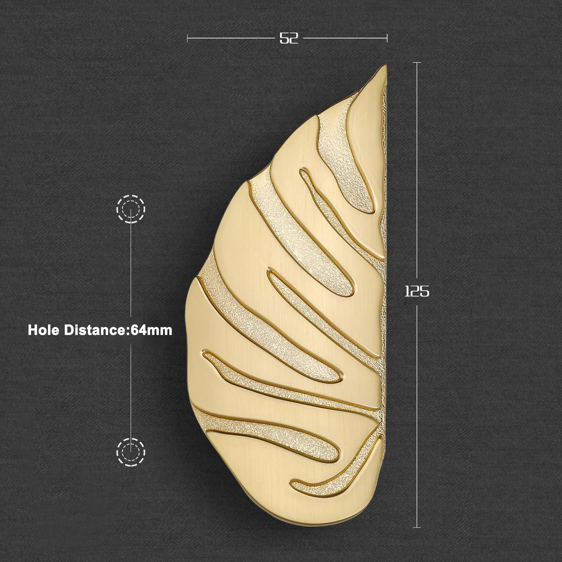 Ручки для шкафов AOBT, золотые, серебряные, листовидные