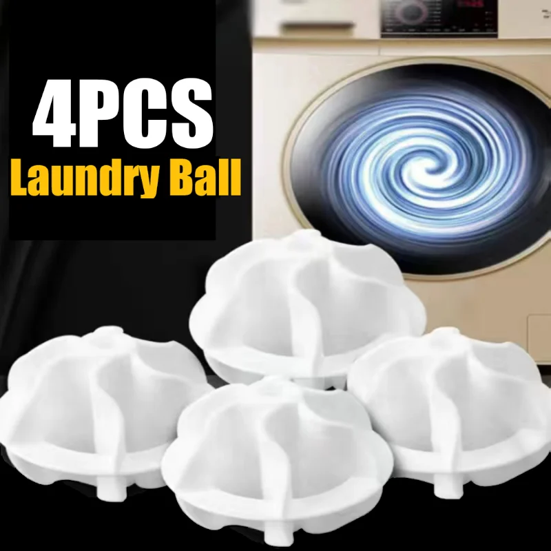 

4Pcs Laundry Balls Clothes Hair Remover Washing Machine Laundry Ball Hair Catcher Silicone Laundry Ball Household Merchandises